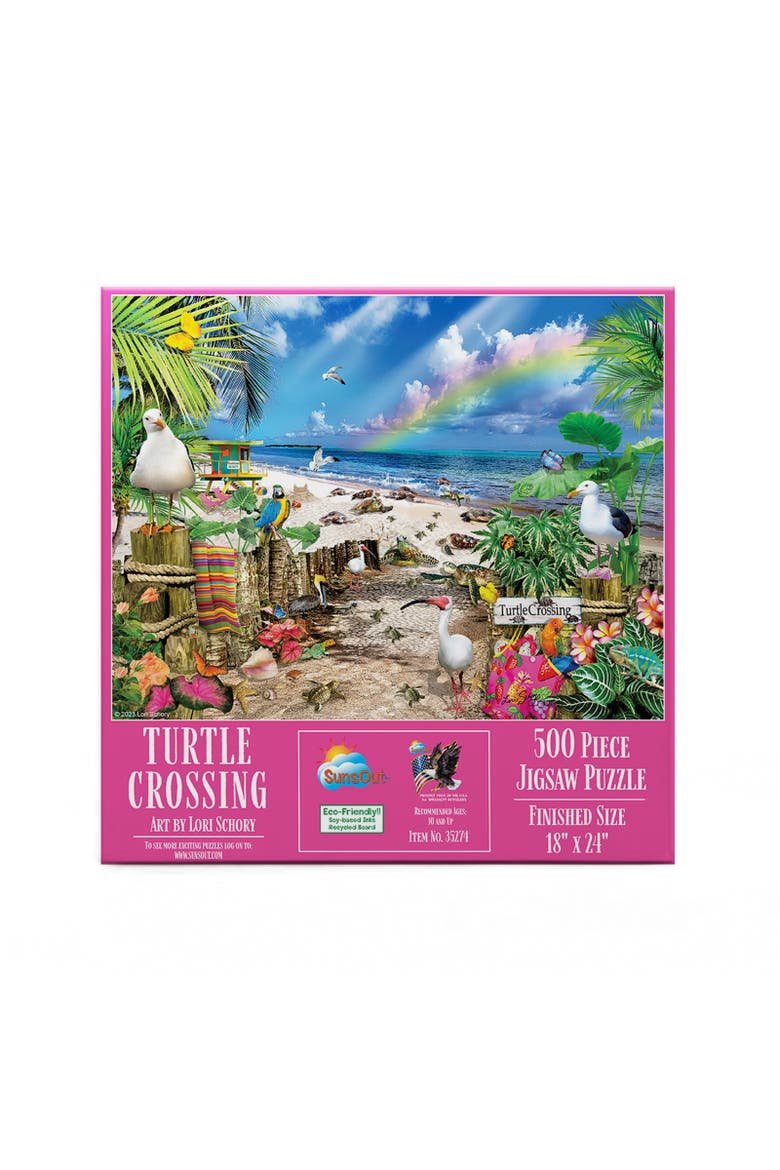 Turtle Crossing 500 piece Jigsaw Puzzle for Adults, Alternate, color, Multicolor