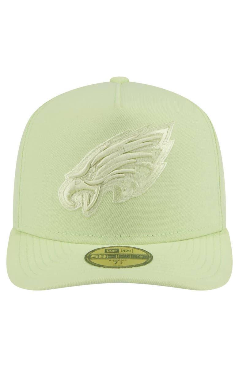 New Era Men's New Era Green Philadelphia Eagles Color Pack A-Frame 59FIFTY Fitted Hat, Alternate, color, Green