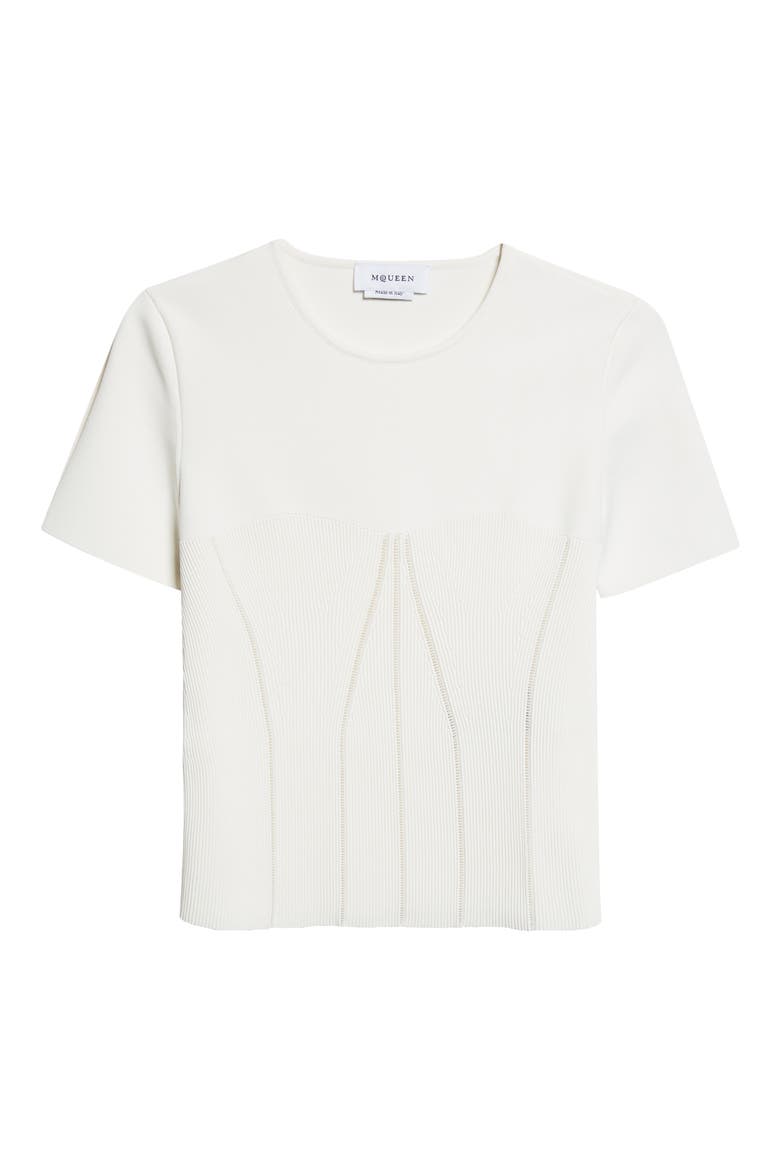 Rib T-Shirt, Main, color, IVORY