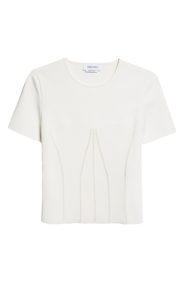 McQueen Rib T-Shirt, Main, color, Ivory