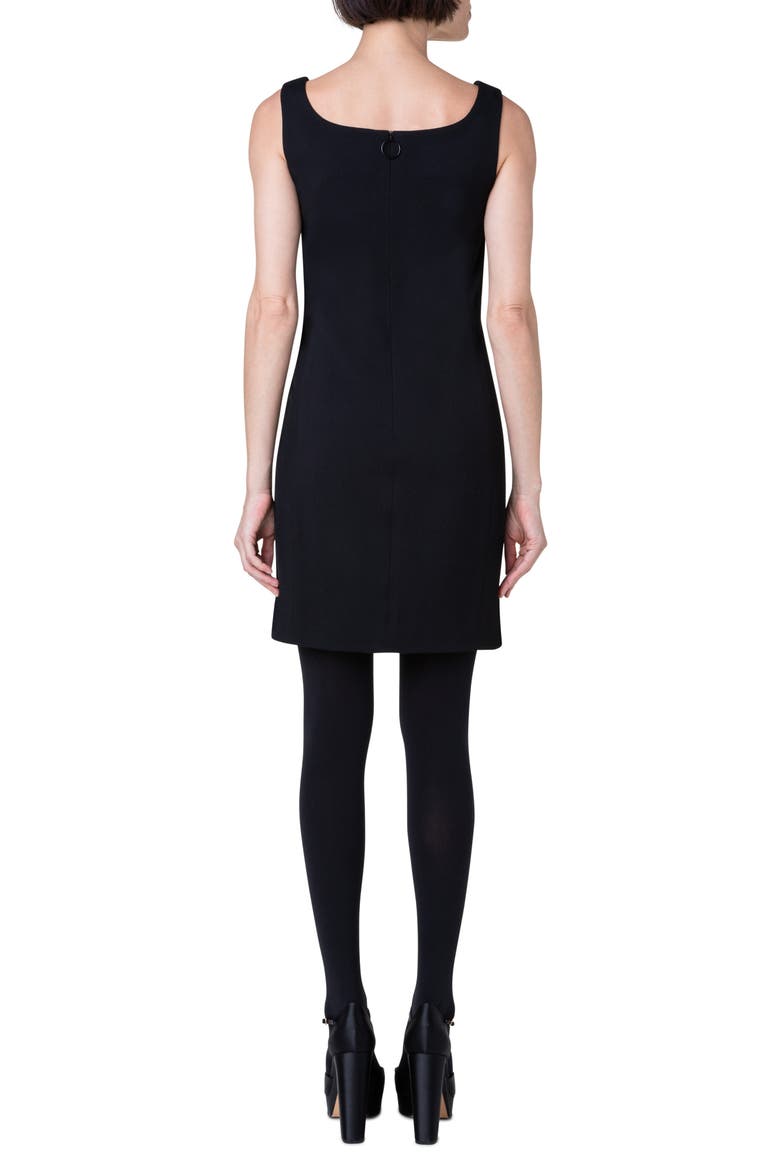 Square Neck Virgin Wool Dress, Alternate, color, BLACK