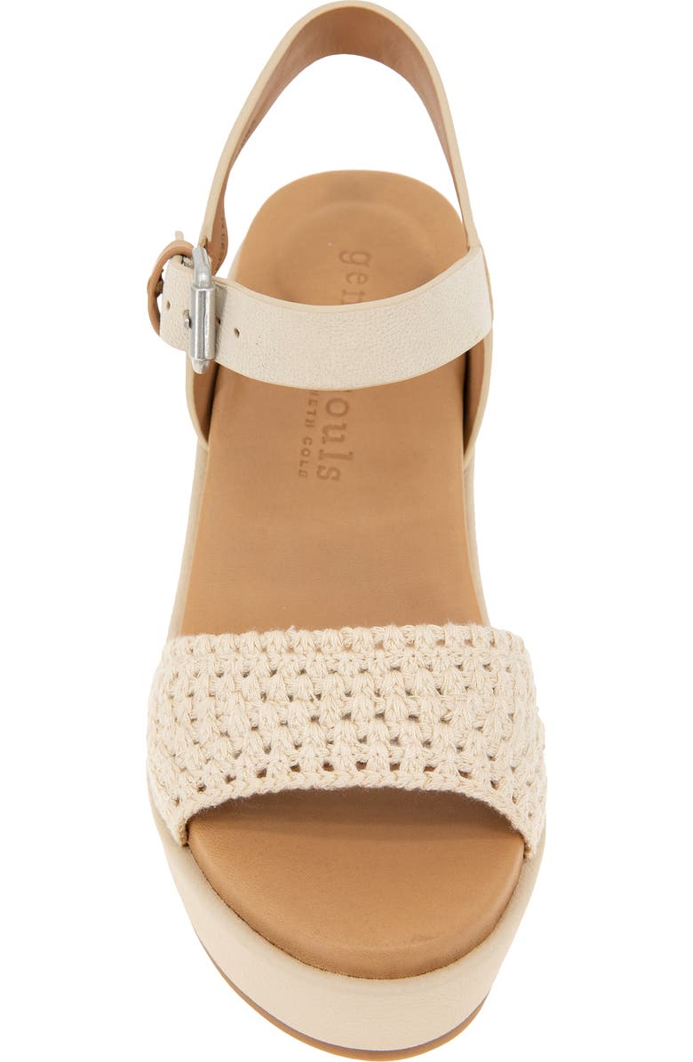 Gentle Souls Delilah Ankle Strap Platform Sandal, Alternate, color, Cream Fabric