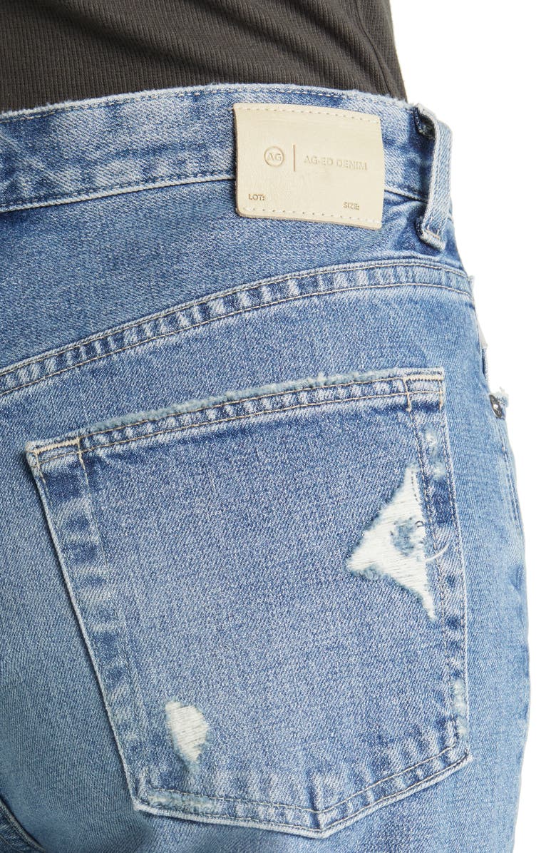 AG Ezzra High Waist Distressed Straight Leg Jeans, Alternate, color,