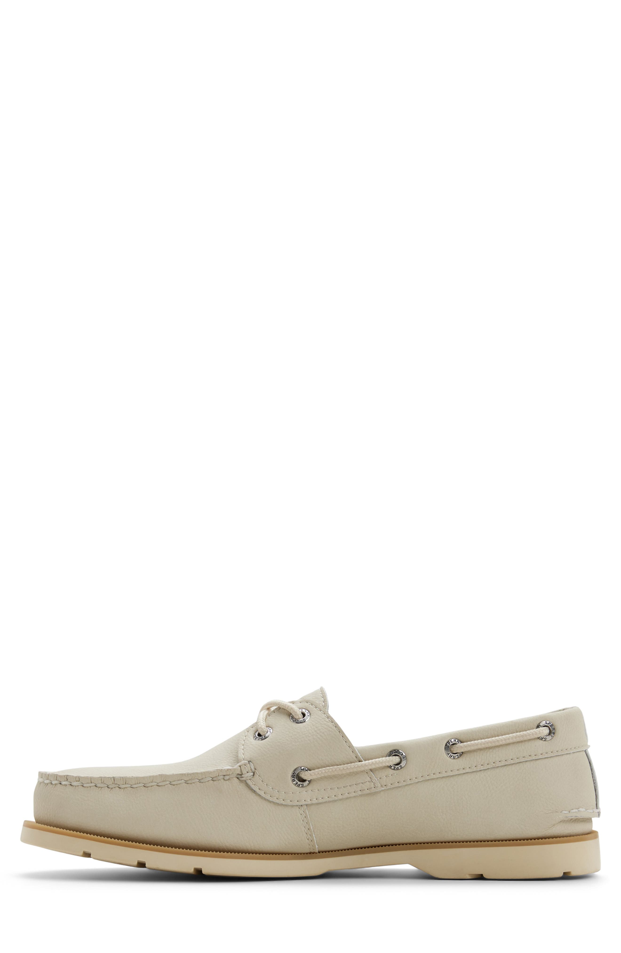 Sperry Leeward 2-Eye Boat Shoe, Alternate, color, Ivory