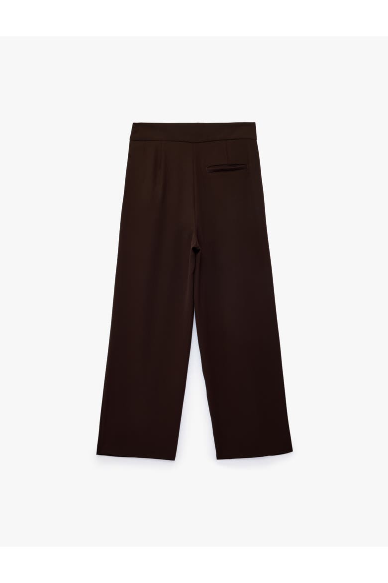 Belt Detail Wide Leg Trousers, Alternate, color, BROWN