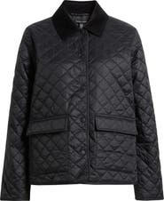 Eileen Fisher Corduroy Collar Quilted Jacket