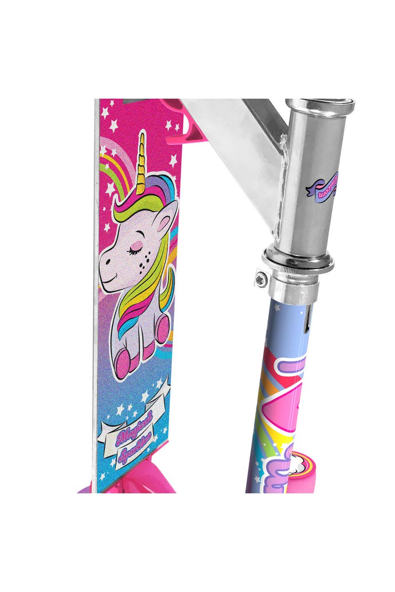 Unicorn Magical Sparkles Foldalbe Scooter Light Up Wheels Ages 5+, Alternate, color, Multicolored