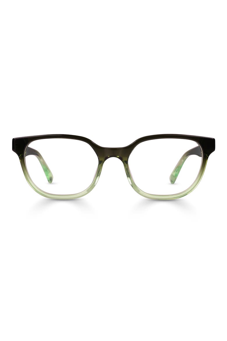 Miss Perception 52mm Cat Eye Reading Glasses, Main, color, JUNIPER TO MINT GREEN CRYSTAL