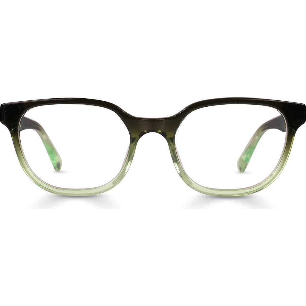 Eyebobs Midd Perception 52mm Cat Eye Reading Glasses In Juniper To Mint Green Crystal
