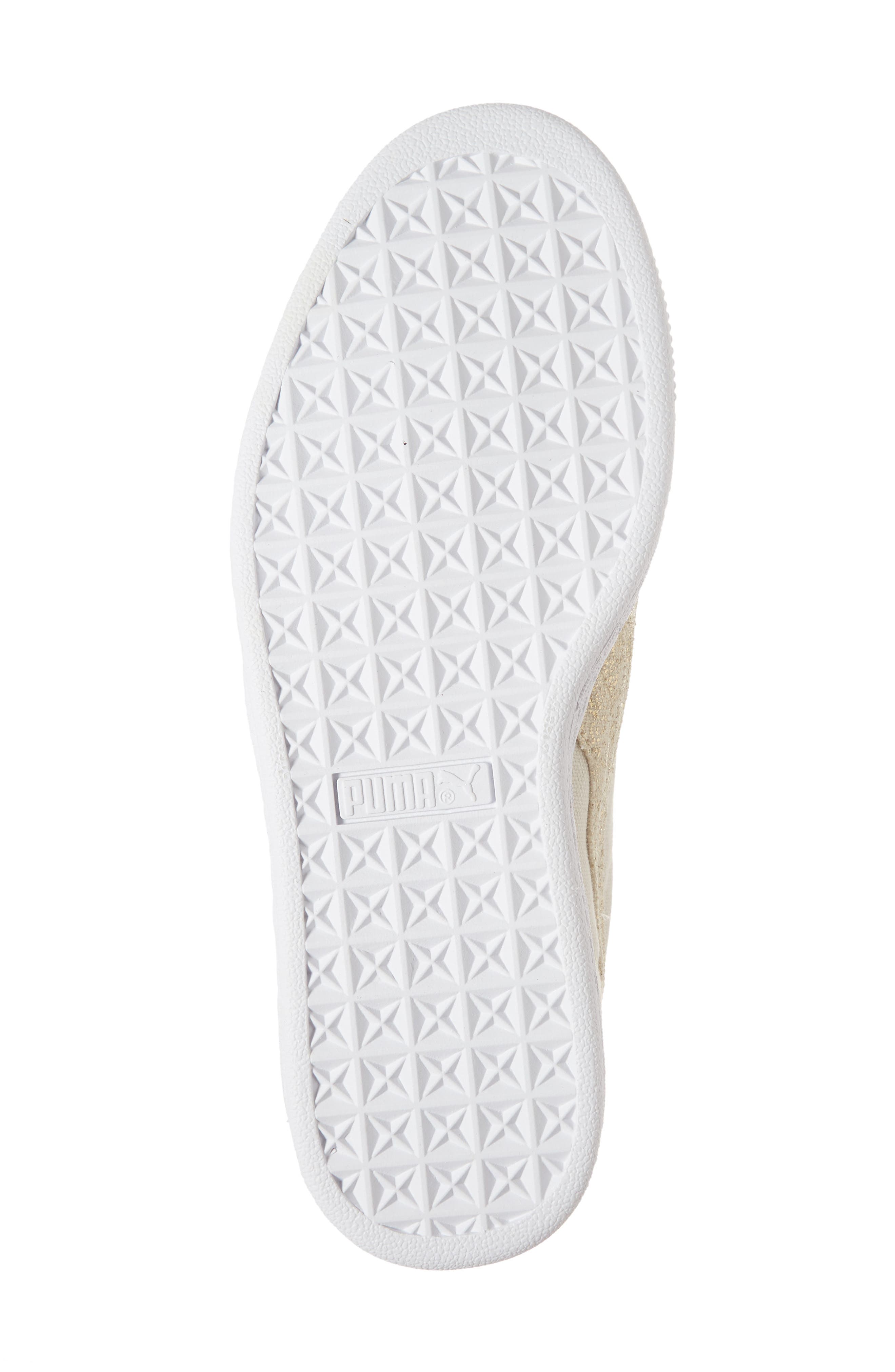 Basket Heart Sneaker, Alternate, color, BIRCH/ WHITE/ TEAM GOLD