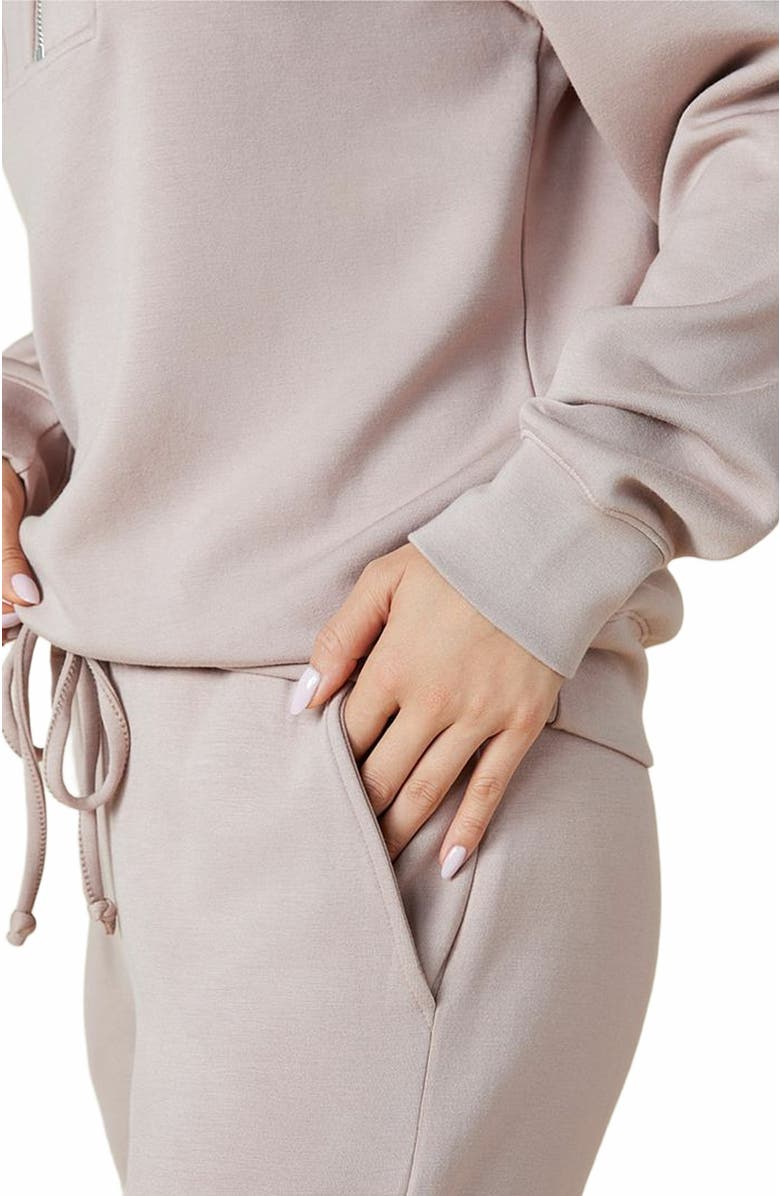 Softies Athleisure DreamTech 1/4 Zip Jogger Set, Alternate, color, Coco