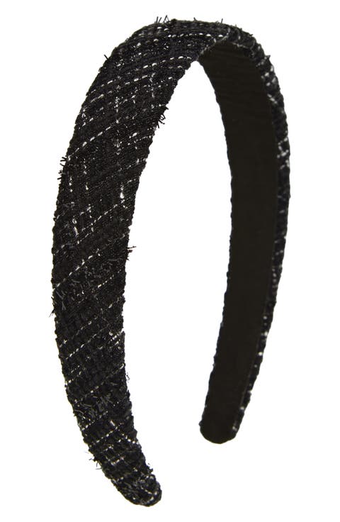 Padded Metallic Tweed Headband