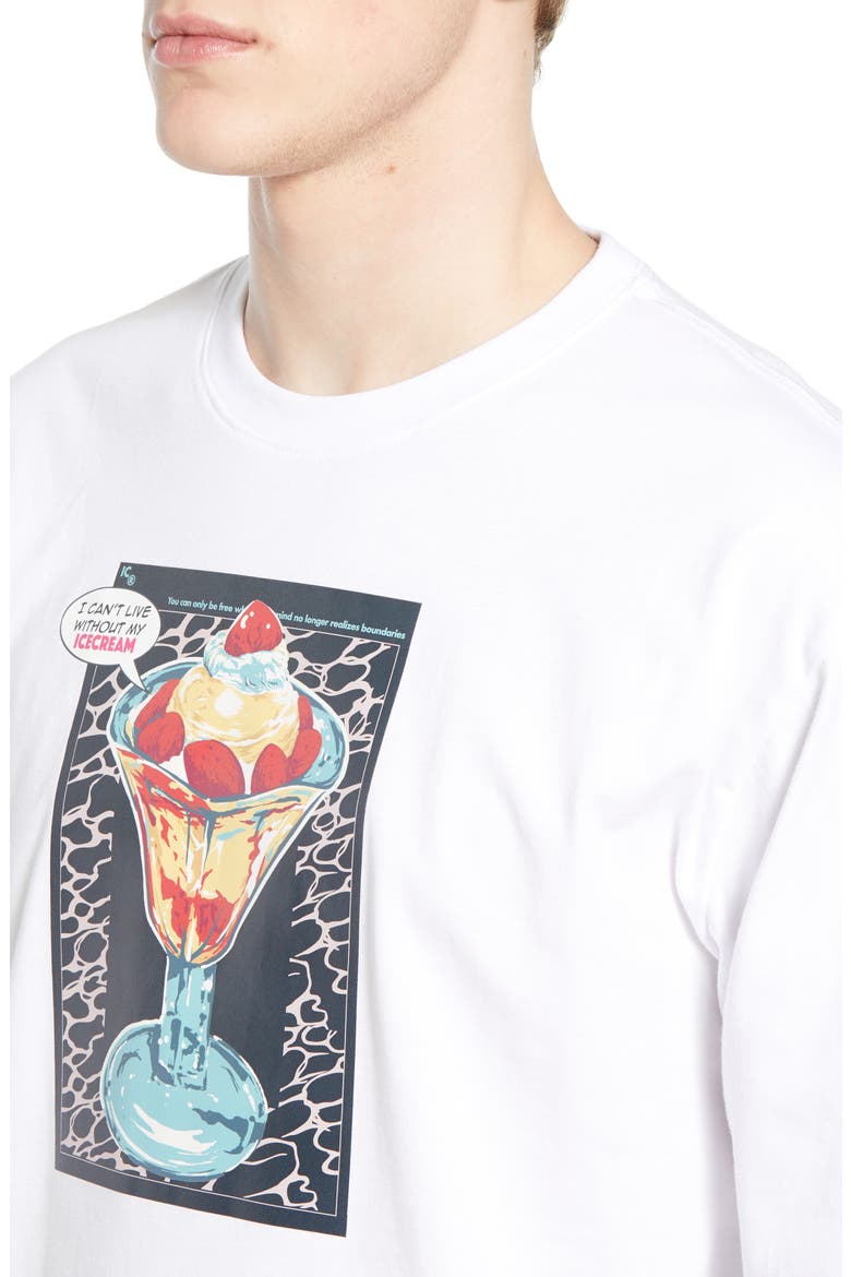 Strawberry Long Sleeve Graphic Tee, Alternate, color, WHITE