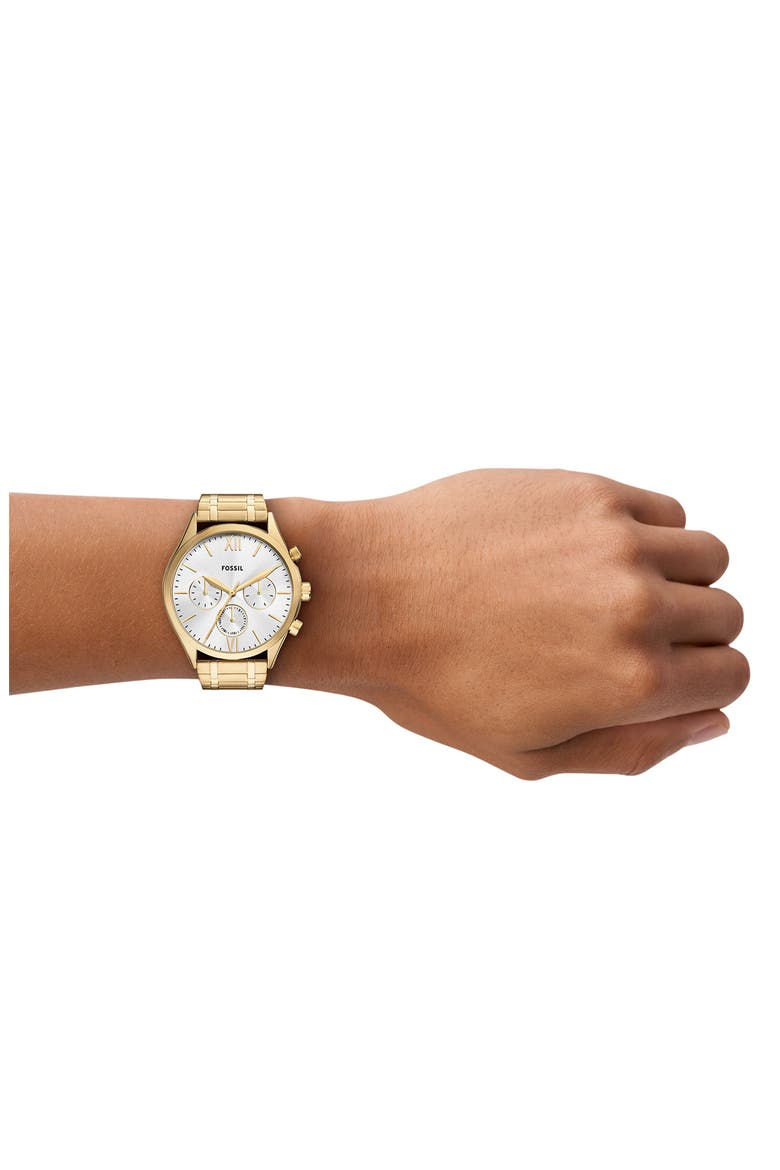 Fenmore Multifuction Bracelet Watch, 44mm, Alternate, color, GOLD