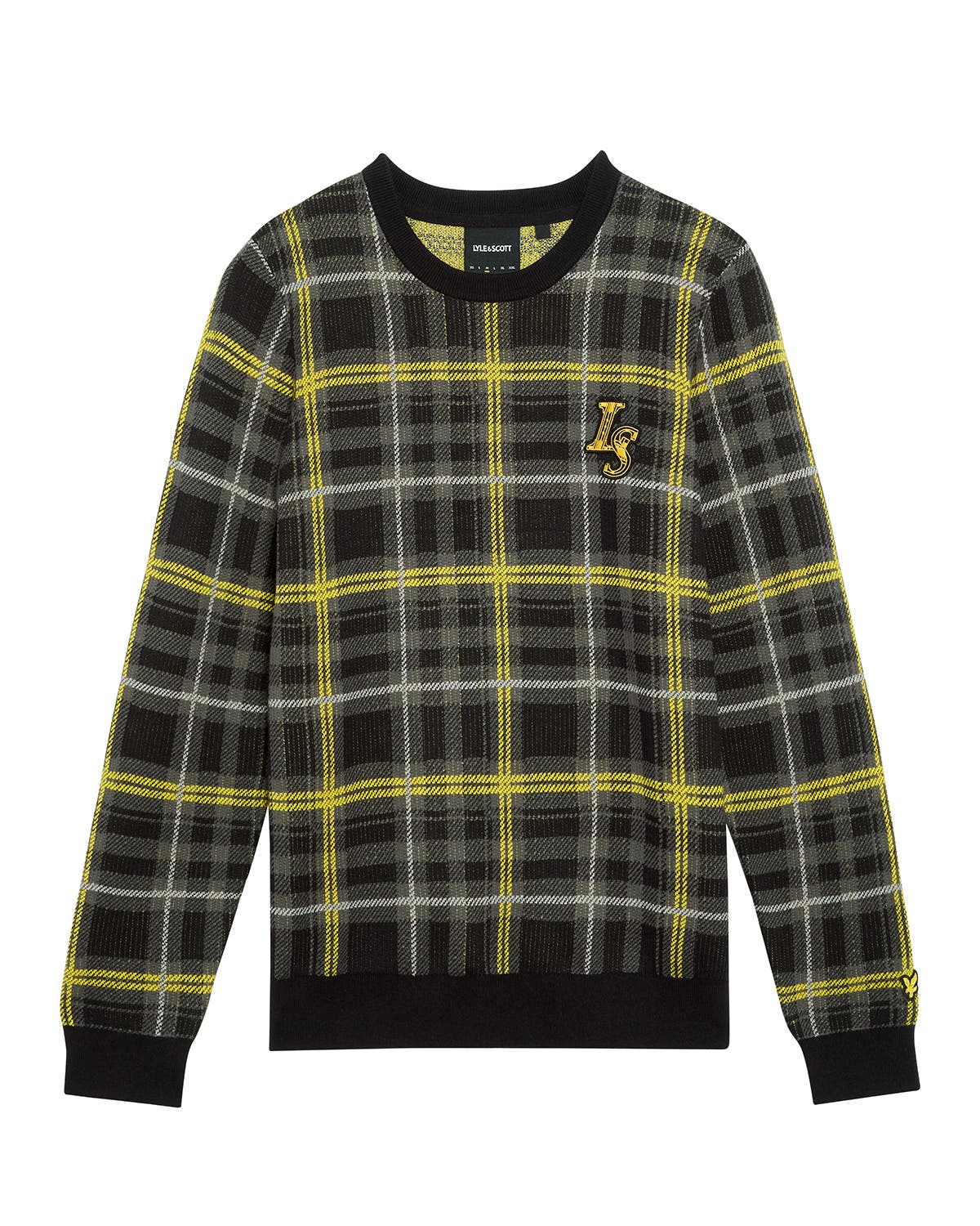 Ribbed Jacquard Tartan Crew Neck - image 2