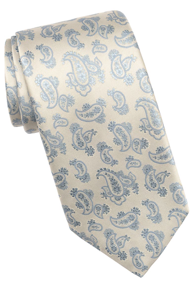 Colombo - Silk Jacquard Tie for Men, Main, color, Sky Blue