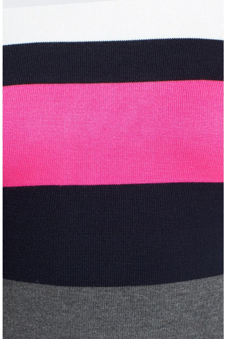Colorblock Fit & Flare Sweater Dress, Alternate, color, MULTI