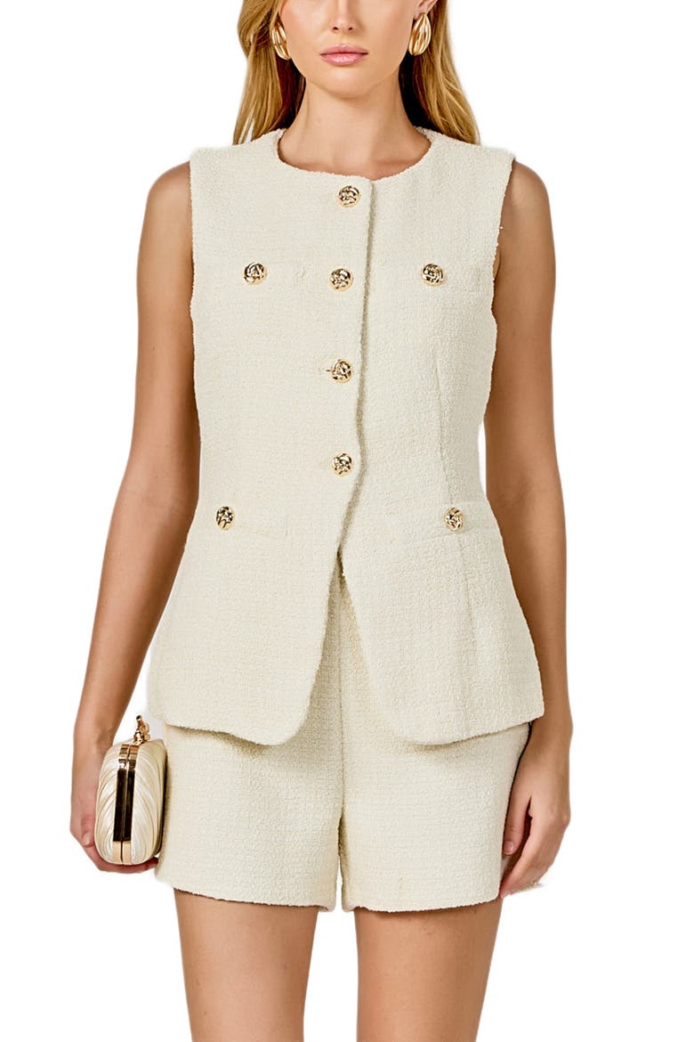 Tweed Shorts, Alternate, color, IVORY