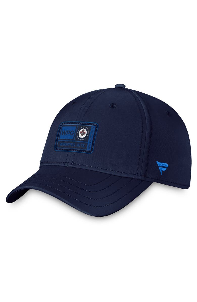 FANATICS Men's Fanatics Branded Navy Winnipeg Jets Authentic Pro Training Camp Flex Hat, Main, color, Navy