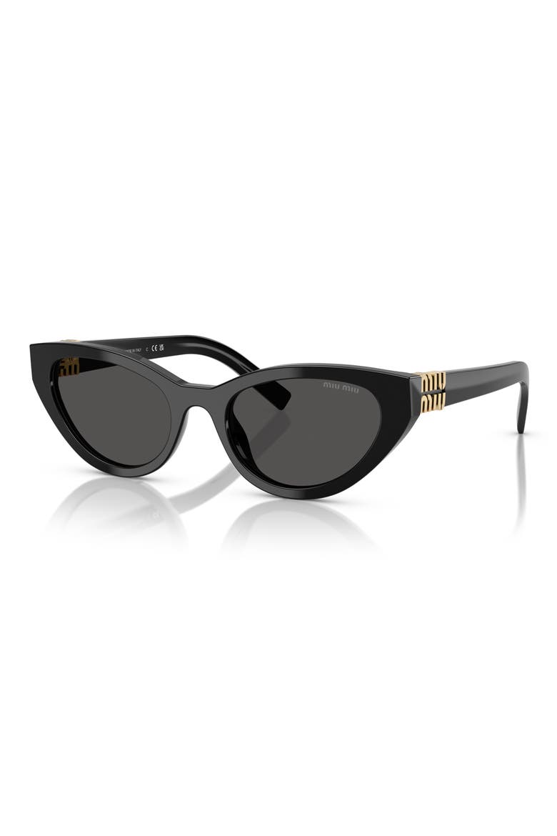 54mm Butterfly Sunglasses, Alternate, color, BLACK / DARK GREY