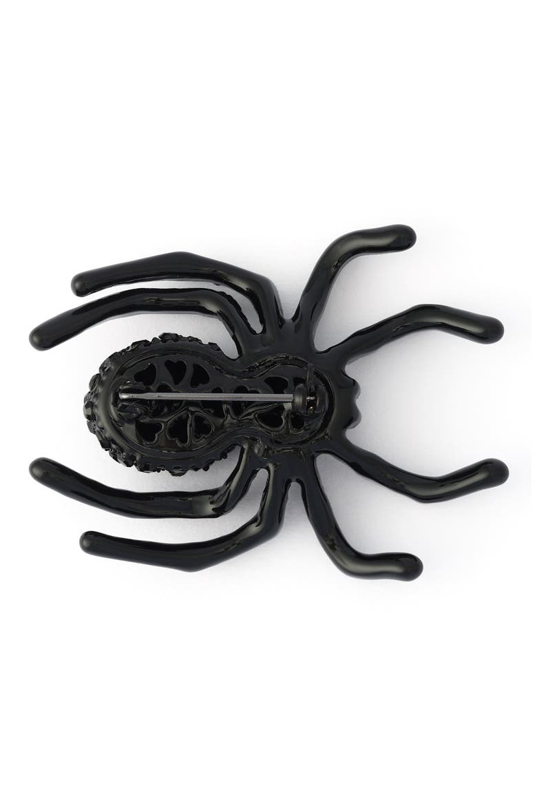 Spider Brooch, Alternate, color, BLACK