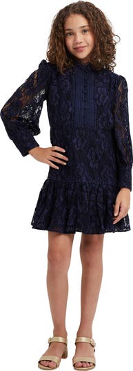 Bardot Junior Kids' Talina Lace Long Sleeve Dress | Nordstrom