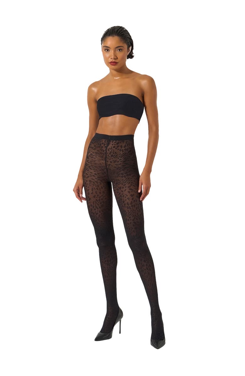 Wolford Pantera Tights, Alternate, color, Black