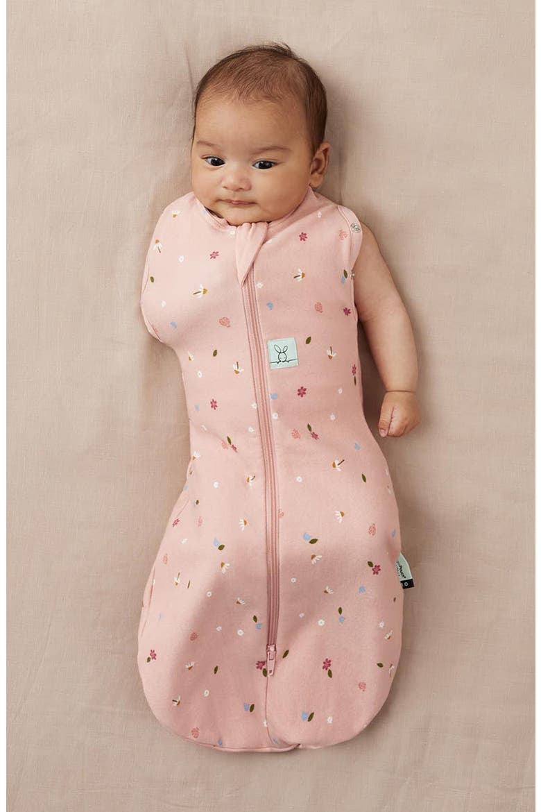 0.2 TOG Organic Cotton Cocoon Swaddle Sack, Alternate, color, DAISIES
