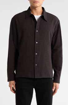 FRAME Check Cotton & Wool Button-Up Shirt