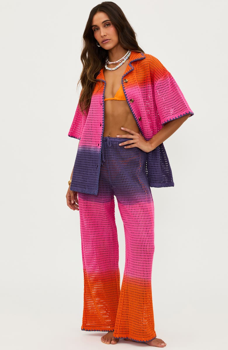 Beach Riot Alex Tie Dye Wide Leg Cover-Up Pants, Alternate, color, 