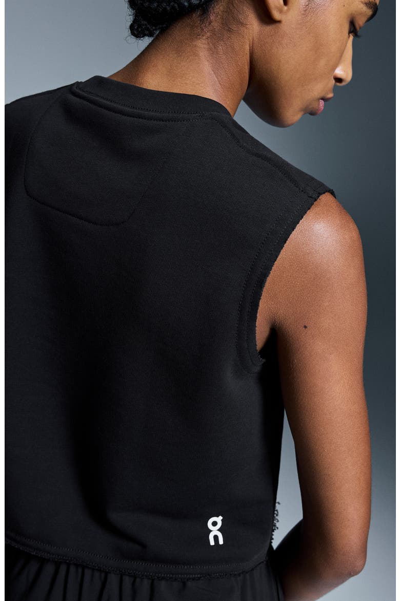 Club Logo Crop Muscle Tank, Alternate, color, BLACK