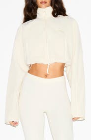 SKIMS Faux Shearling Crop Jacket