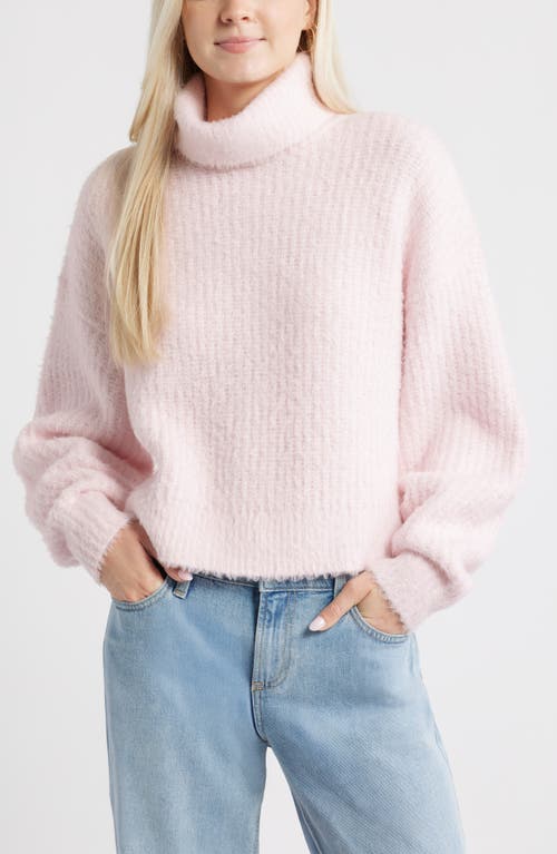 Bp. Fuzzy Turtleneck Sweater In Pink