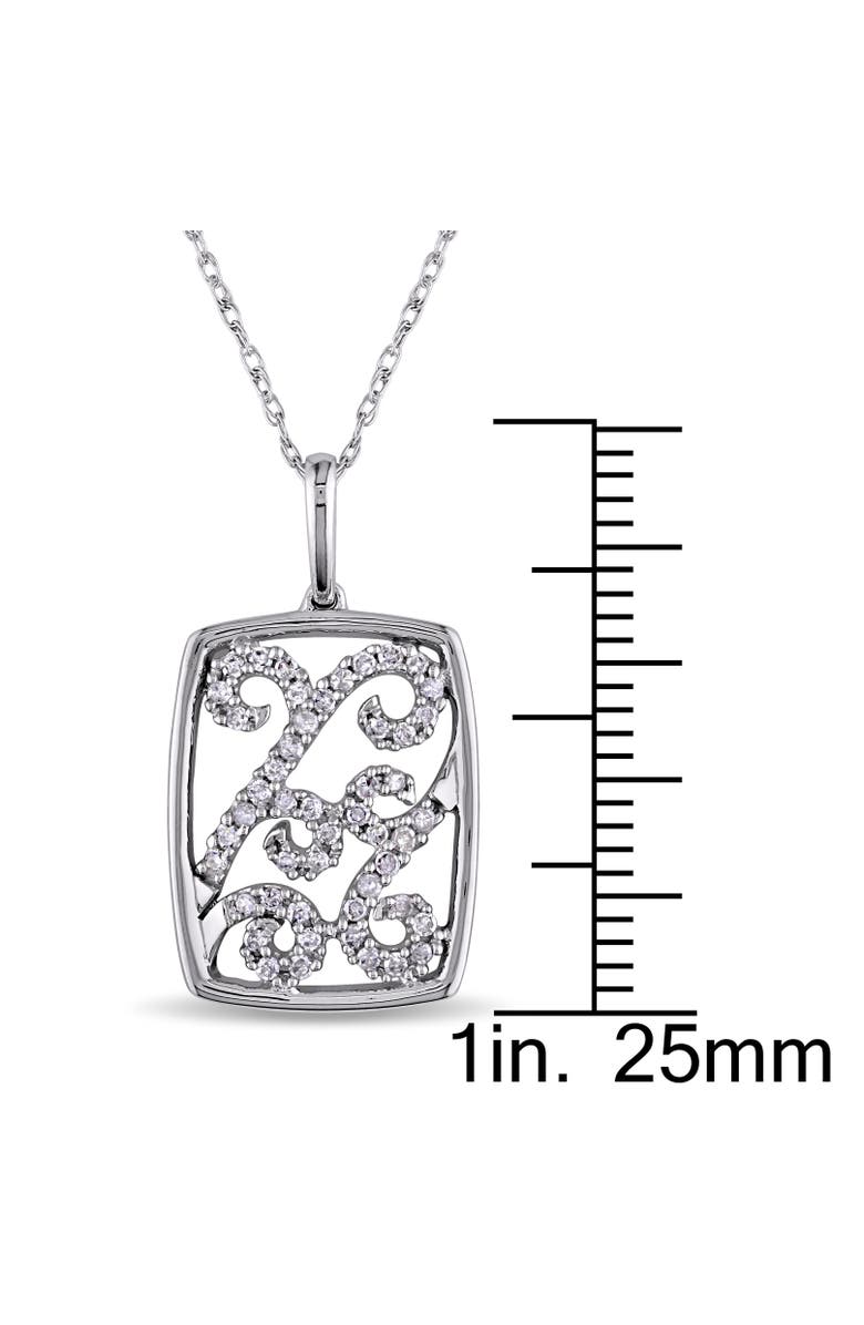 Julianna B. Diamond Filigree Pendant Necklace 10k, Alternate, color, 10K White Gold