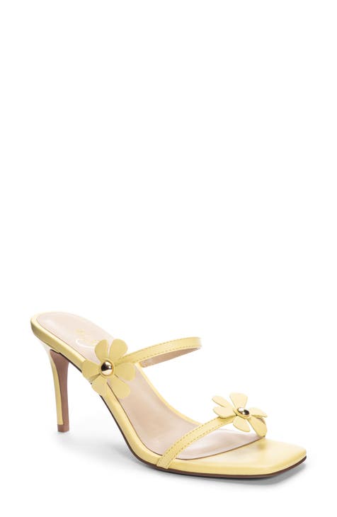 Soft yellow shops heels