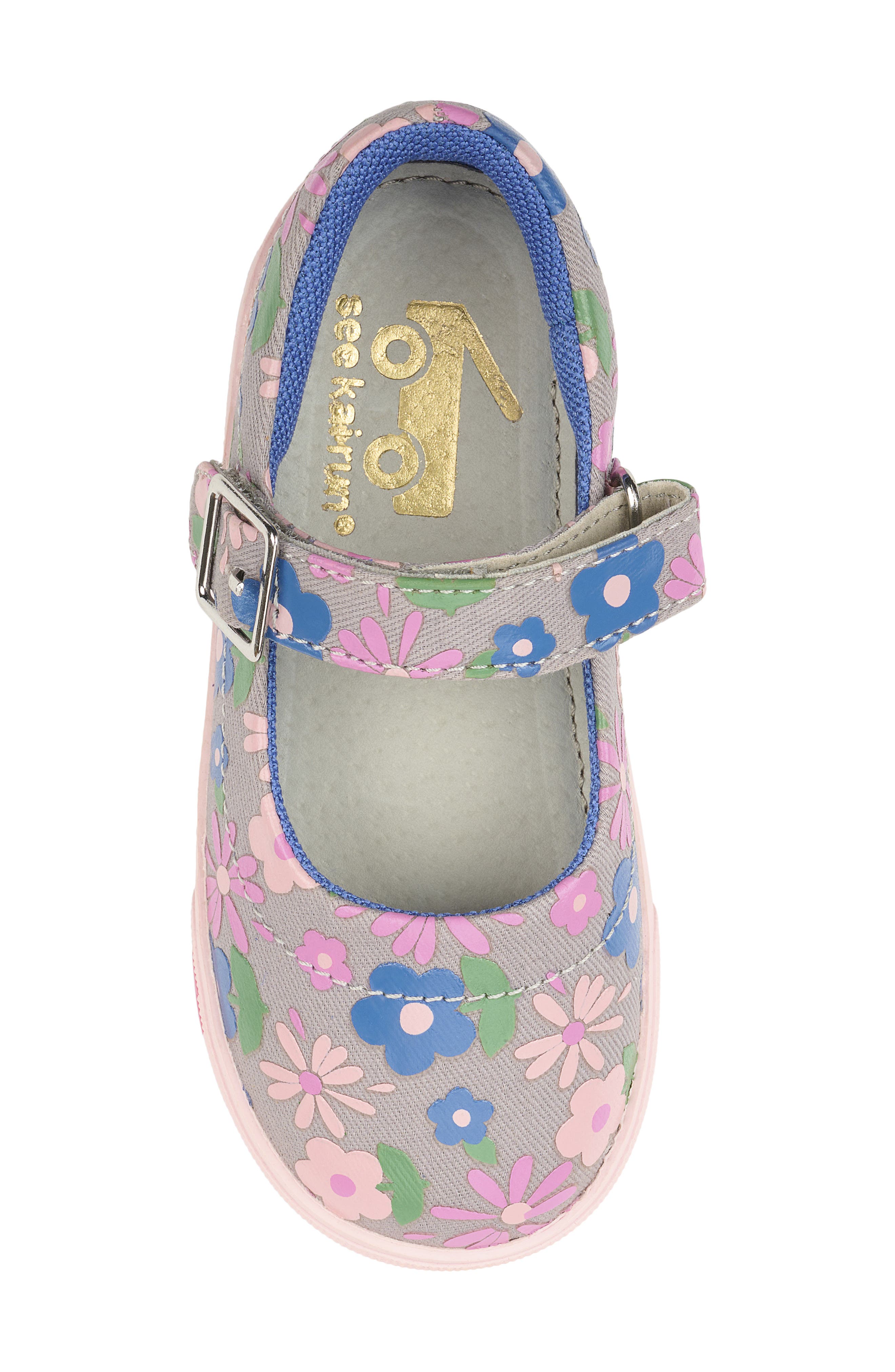 Kids' Lucia Mary Jane, Alternate, color, GRAY FLORAL