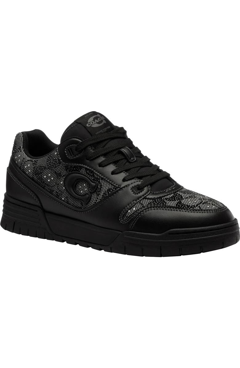 COACH Crystal Signature Monogram Sneaker, Main, color,