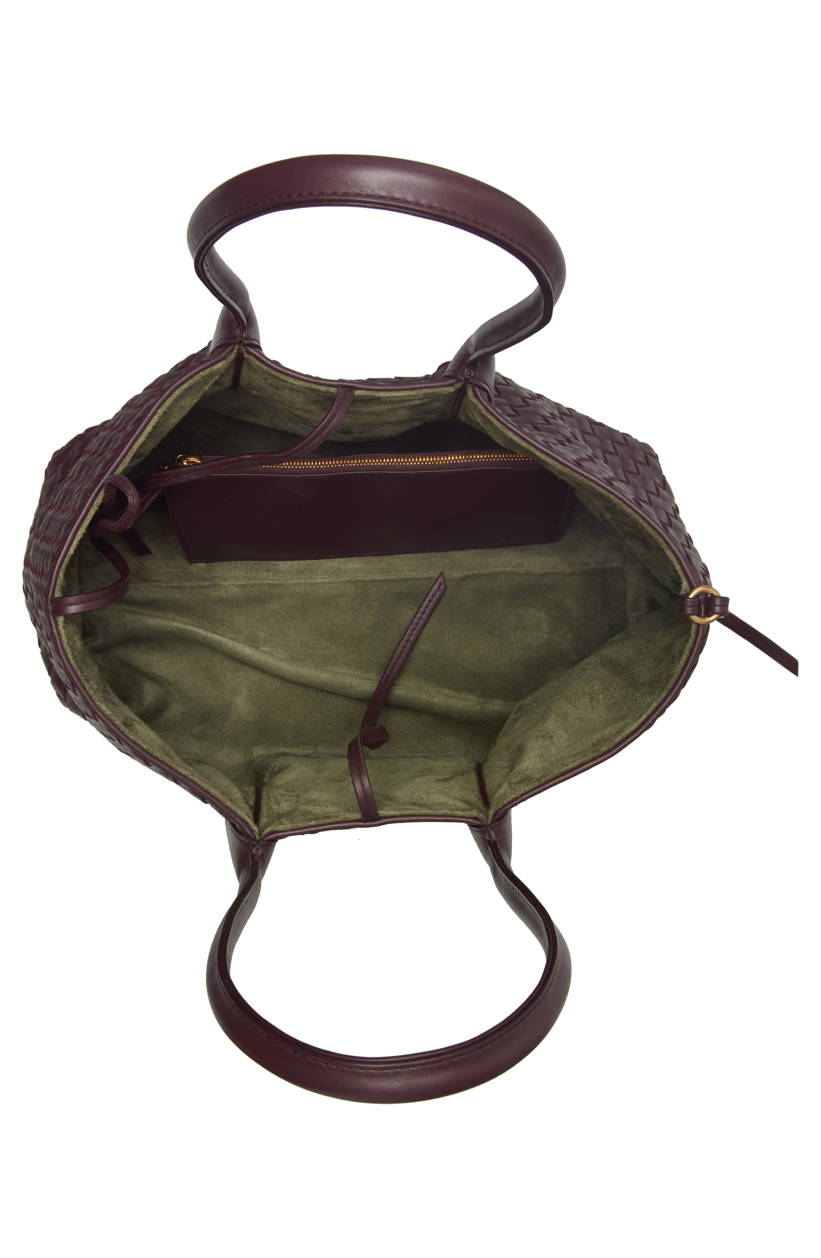 Bottega Veneta Medium Pinacoteca Intrecciato Leather Tote, Alternate, color, 2203 Dark Barolo/ Pick-M B