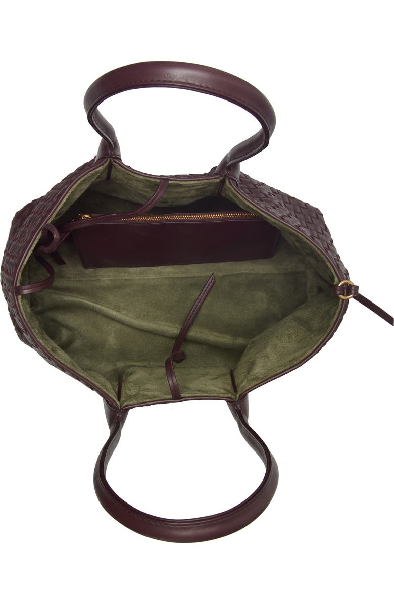Bottega Veneta Medium Pinacoteca Intrecciato Leather Tote, Alternate, color, 2203 Dark Barolo/ Pick-M B