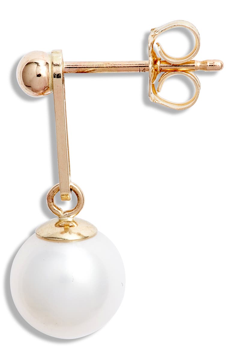 Poppy Finch Pearl Paper Clip Drop Earrings, Alternate, color,