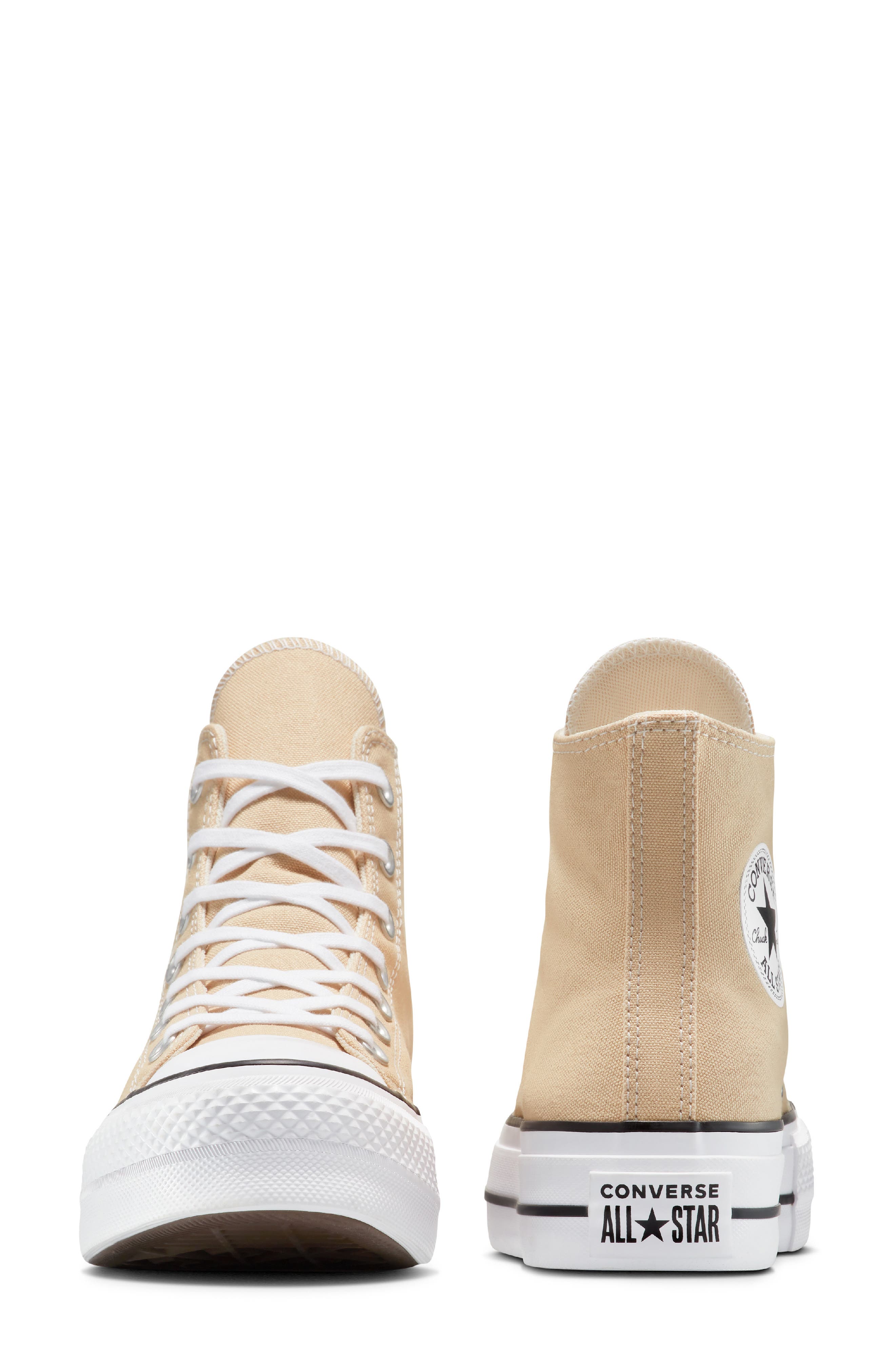 Converse Chuck Taylor All Star Lift High Top Platform Sneaker, Alternate, color, Coastal Dune / White/ Black