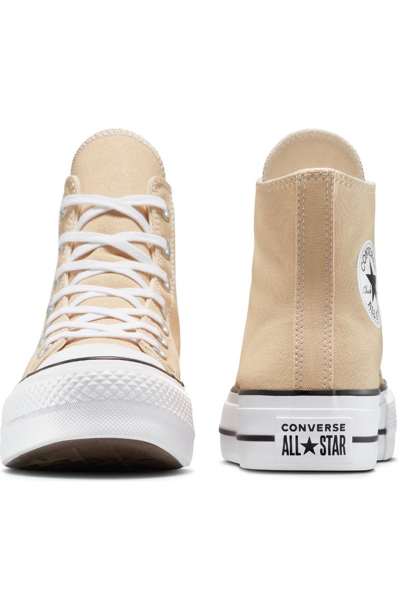 Converse Chuck Taylor All Star Lift High Top Platform Sneaker, Alternate, color, Coastal Dune / White/ Black