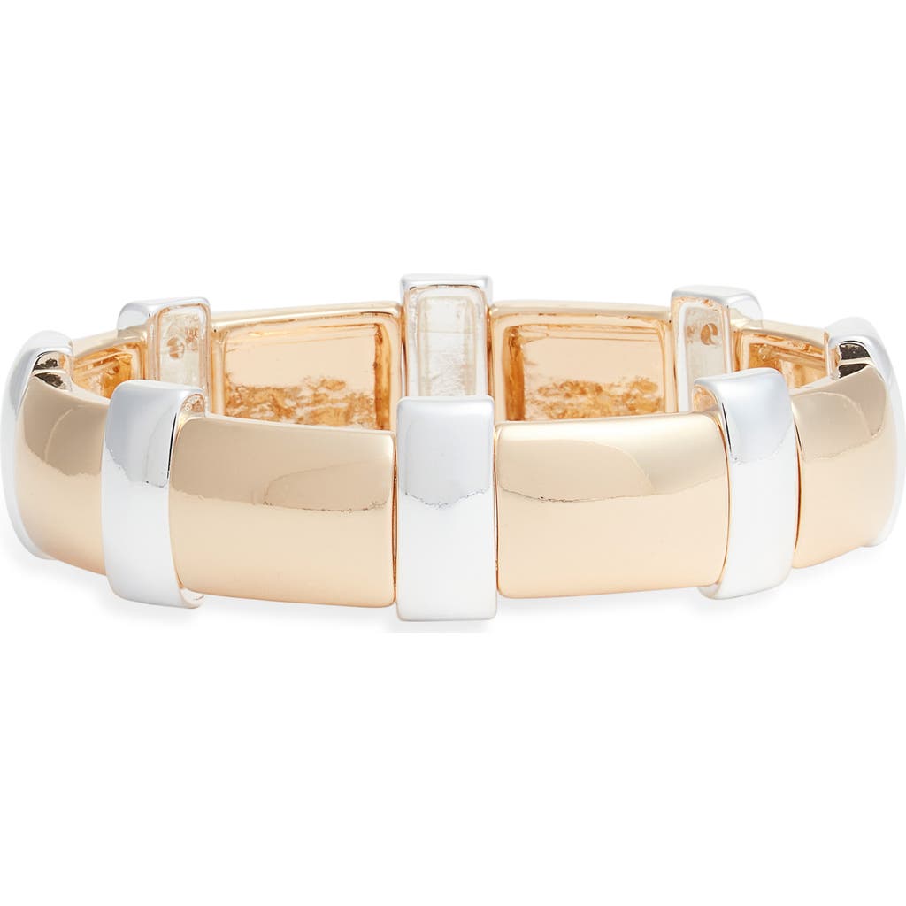 Open Edit Metal Bar Stretch Bracelet In Multi