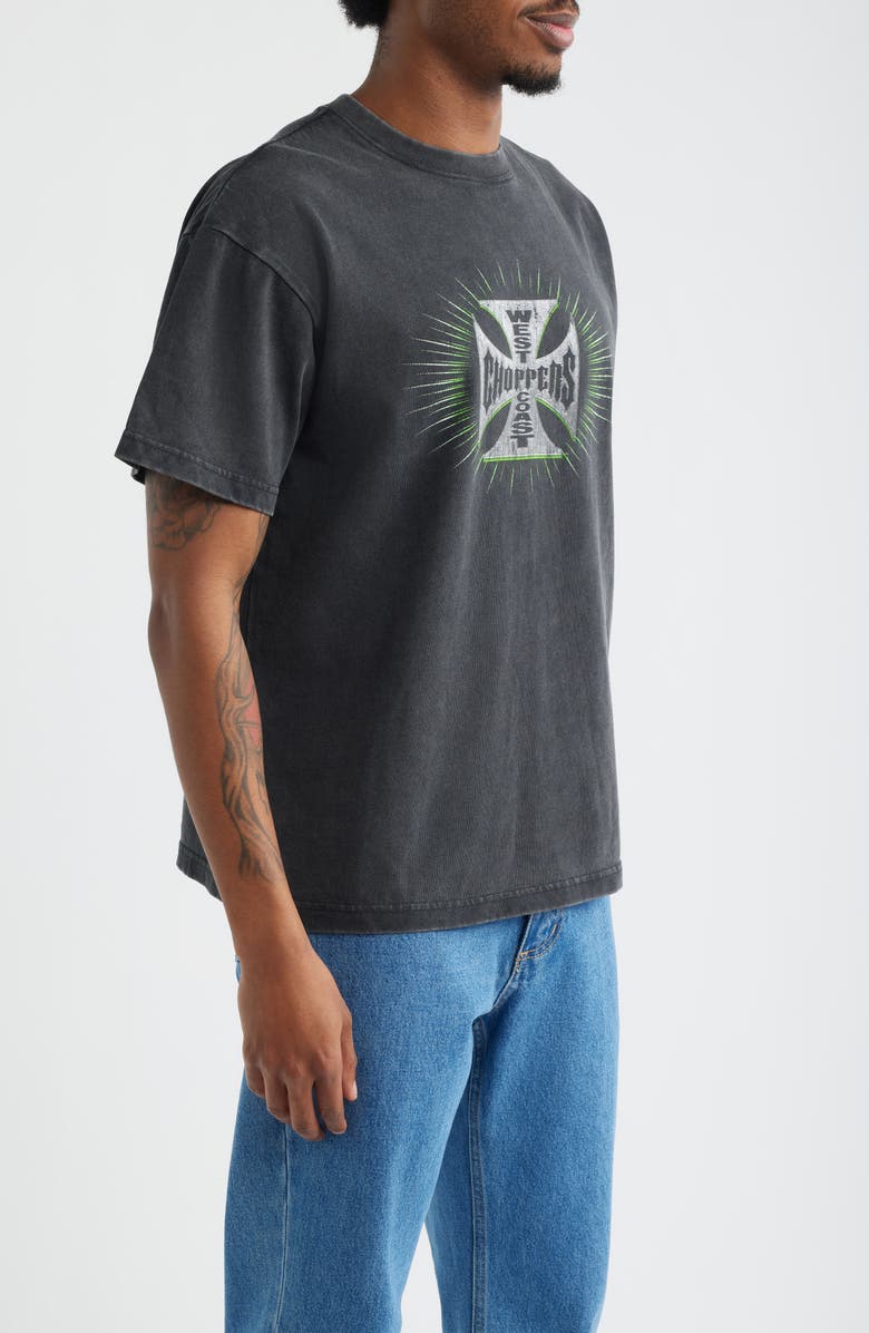 ID Supply Co Point Blank Graphic Cotton T-Shirt, Alternate, color, Washed Black