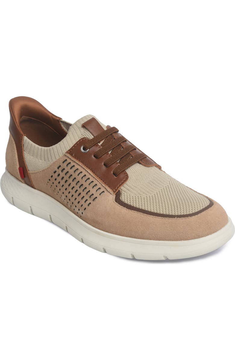Marc Joseph New York Buffalo Street Hands Free Technology Lightweight Leather Sneaker, Main, color, Beige