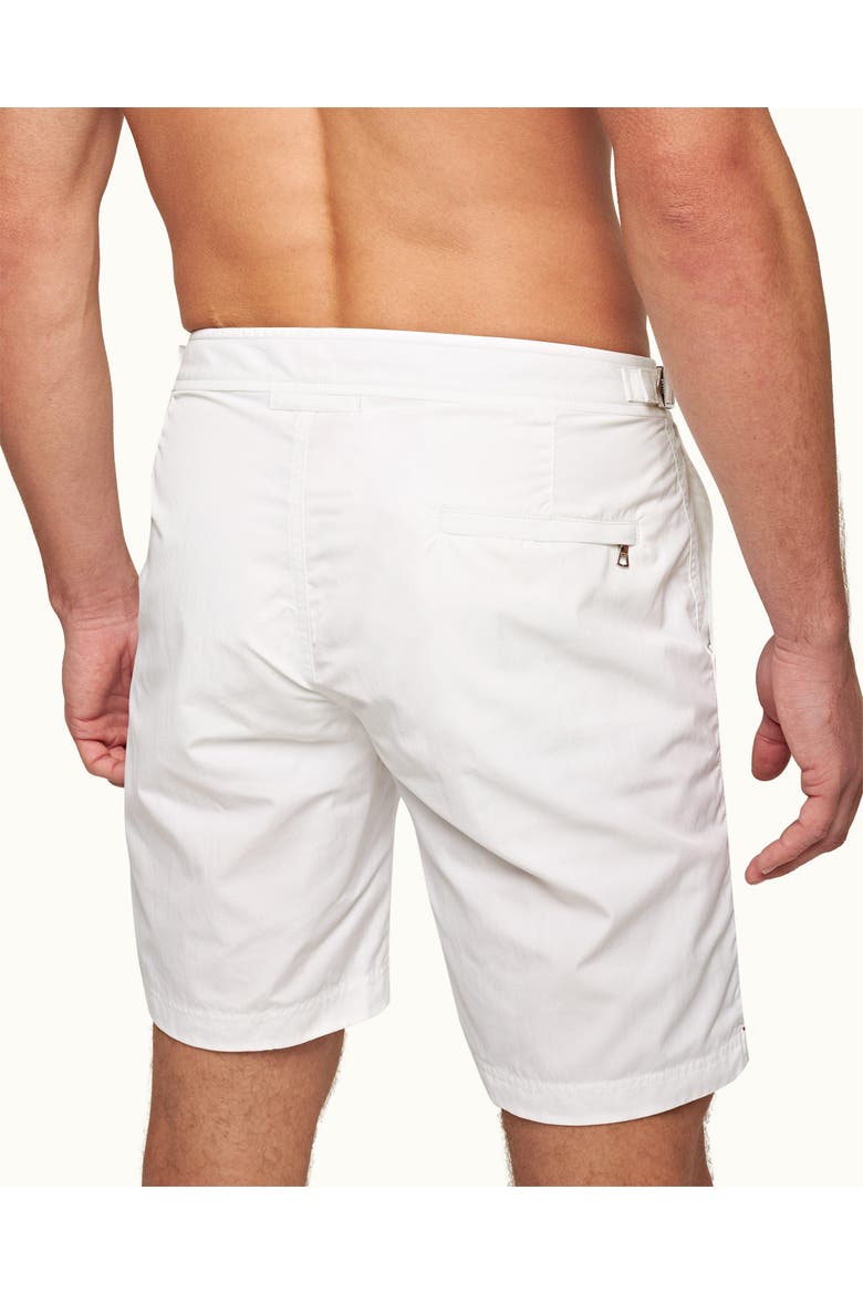 Dane Longest-Length Swim Shorts, Alternate, color, White