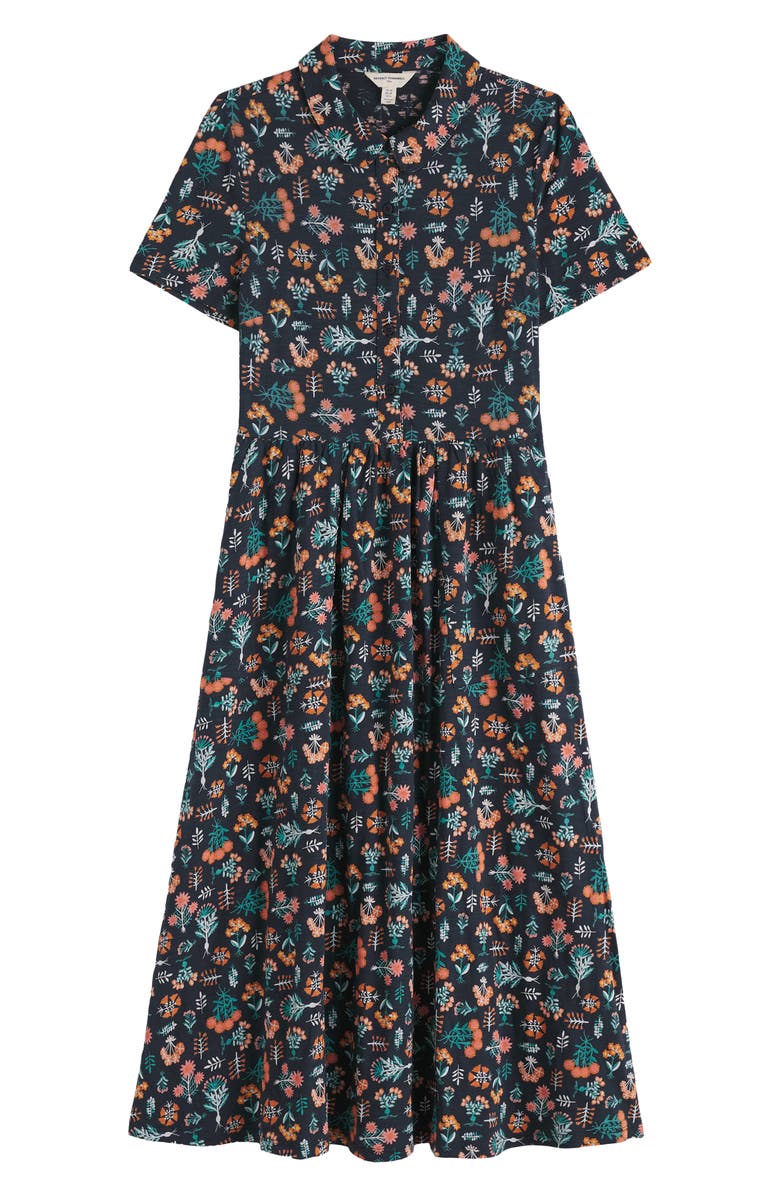 Seasalt Cornwall Mainland Floral Print Midi Shirtdress, Alternate, color, Apothecary Plants Inkwell