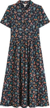 Seasalt Cornwall Mainland Floral Print Midi Shirtdress