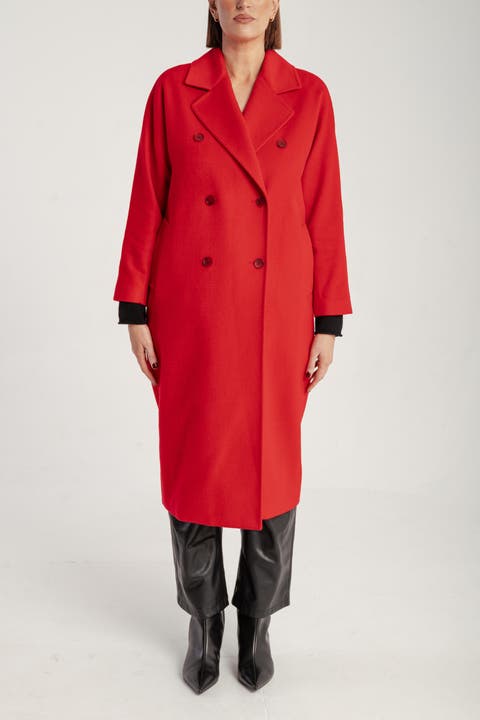Cashmere Double Breasted Long Coat
