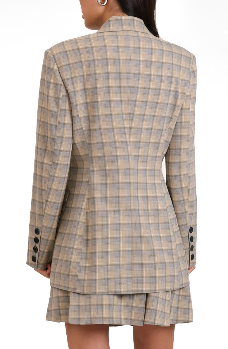 Avec Les Filles Plaid Double Breasted Blazer, Alternate, color, 